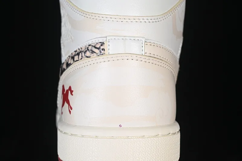 All Categories Air Jordan Jordan Series Basketball Shoes Air Jordan 1 Mid Air Jordan 1 Mid AJ1 Joe 1 Year of the Horse Limited Chinese Cultural Leisure Sneakers DQ8426-105